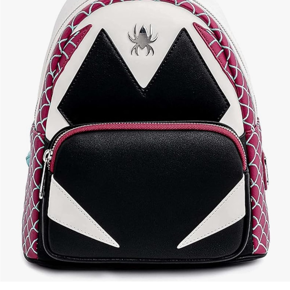 Spider-Themed Black and White Backpack (Gwen Stacy)